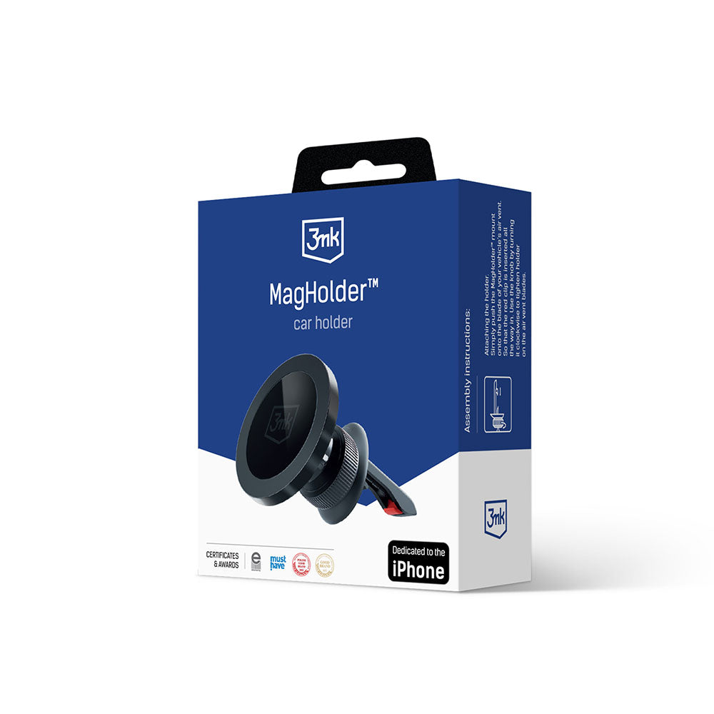 Magnetic Car Mount MagSafe 3MK MagHolder, Black