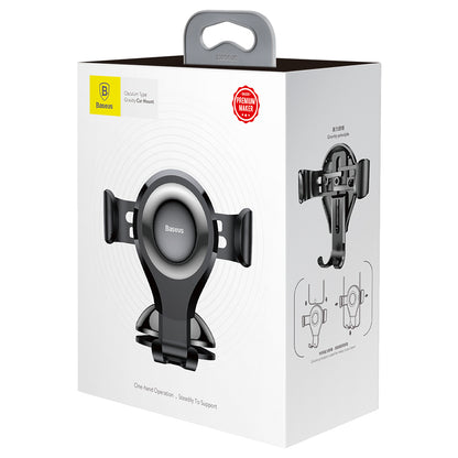 Baseus Osculum Gravity Car Mount, 63mm - 85mm, Black