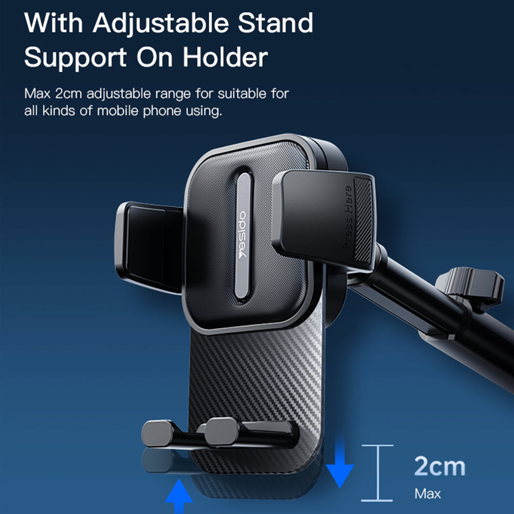 Yesido C174 Car Holder, 4inch - 6.7inch, Black