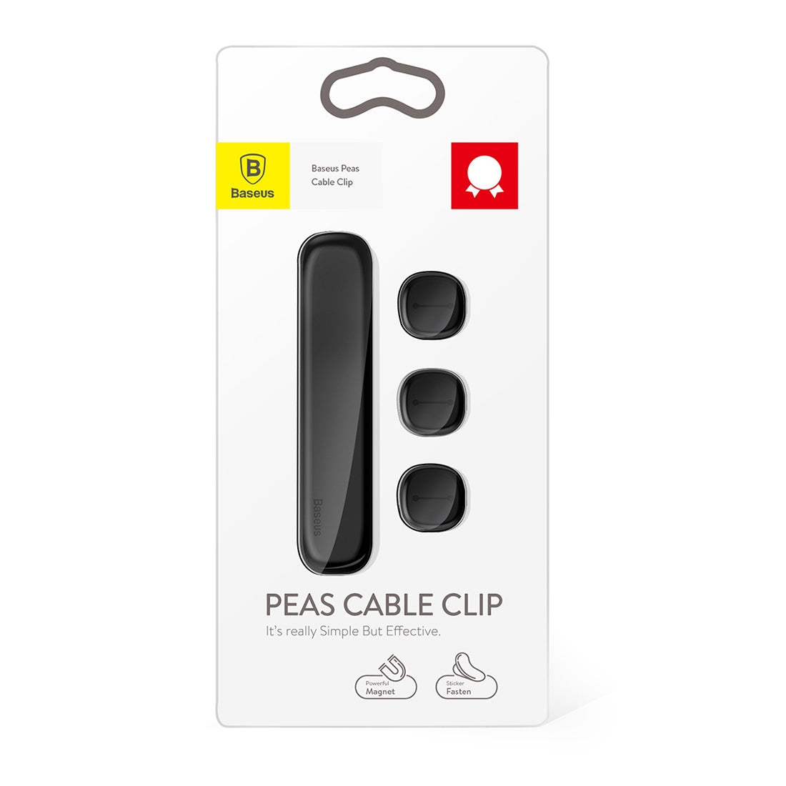 Baseus Peas Cable Organizer, Magnetic, Black ACWDJ-01