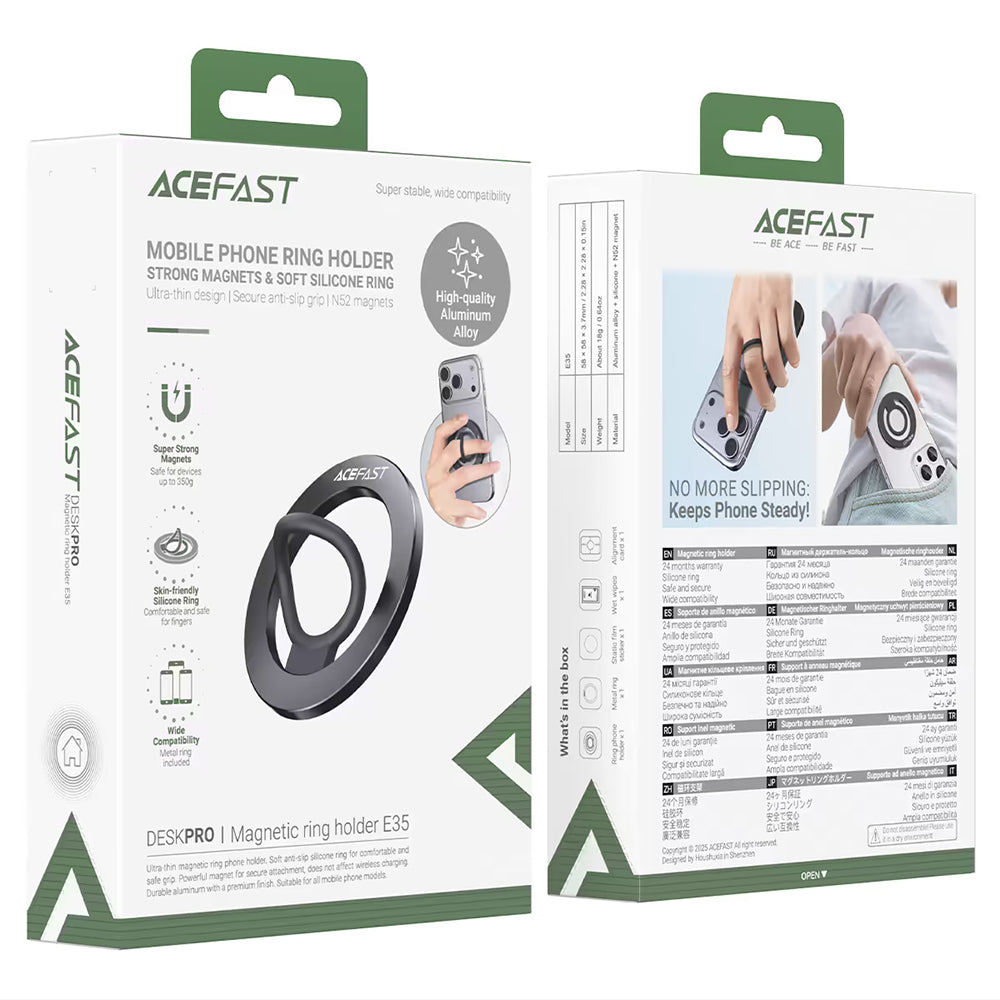 Acefast E35 Ring Holder, Universal, Black