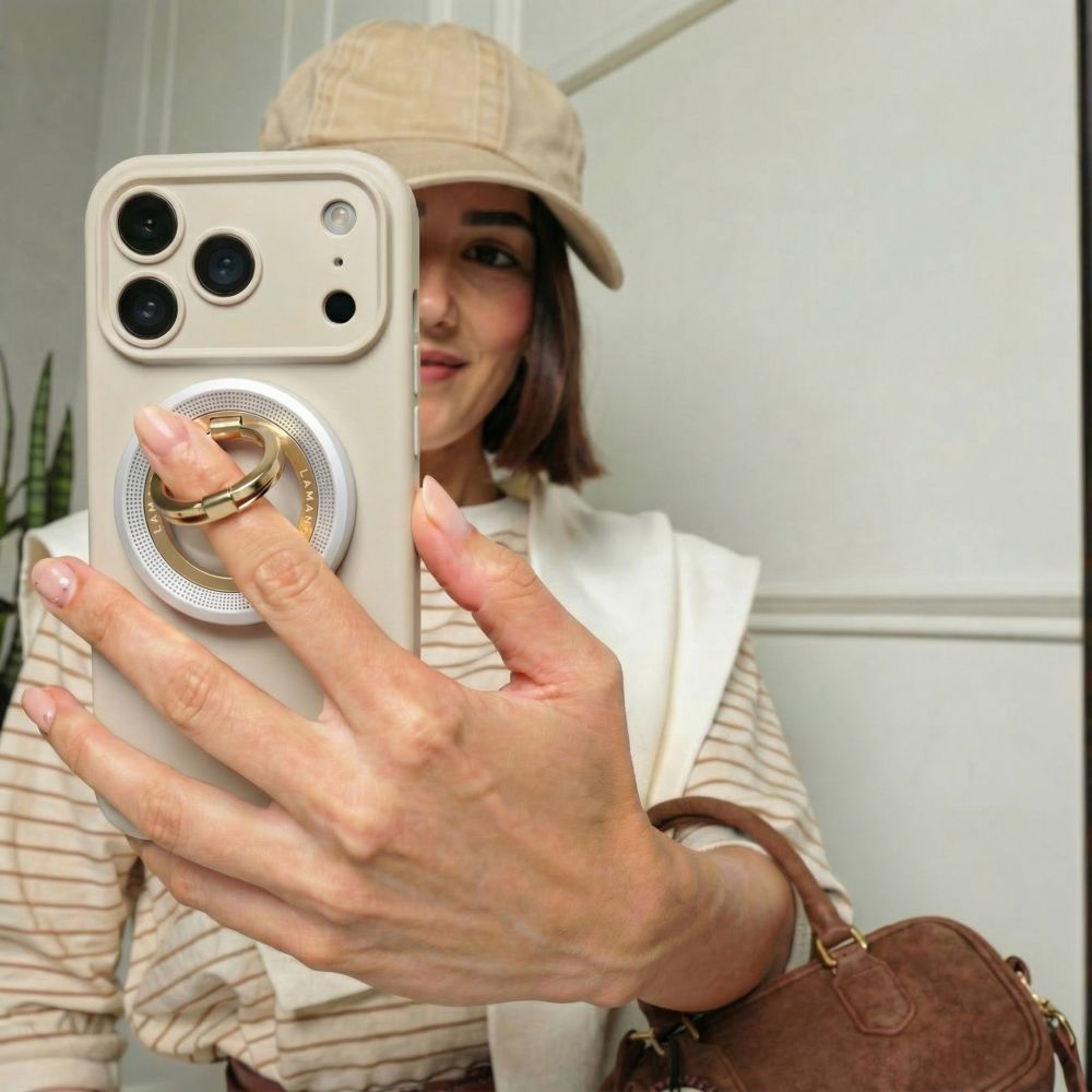 Tech-Protect MMR700 Lamano Ring Holder, Universal, Golden Silver