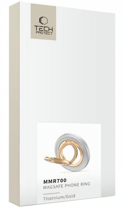 Tech-Protect MMR700 Lamano Ring Holder, Universal, Golden Silver