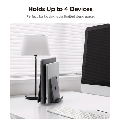 Spigen LD208S4 Two Vertical Stand for Laptop with thickness 14mm - 27mm, Grey