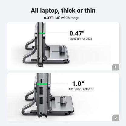UGREEN LP258 Vertical Stand (29277) for Laptops with Thickness 12mm - 26mm, Silver