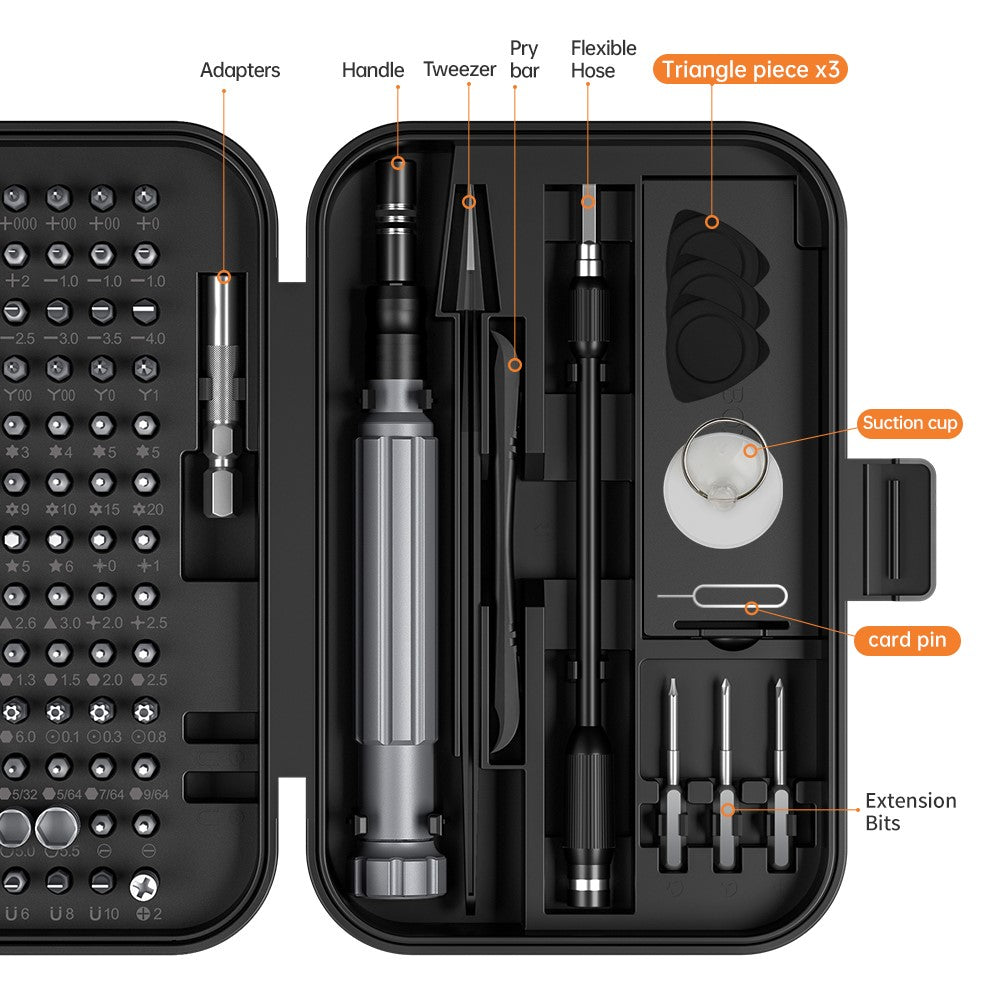 King'sdun KS-840130 Screwdriver, 130in1, Gray