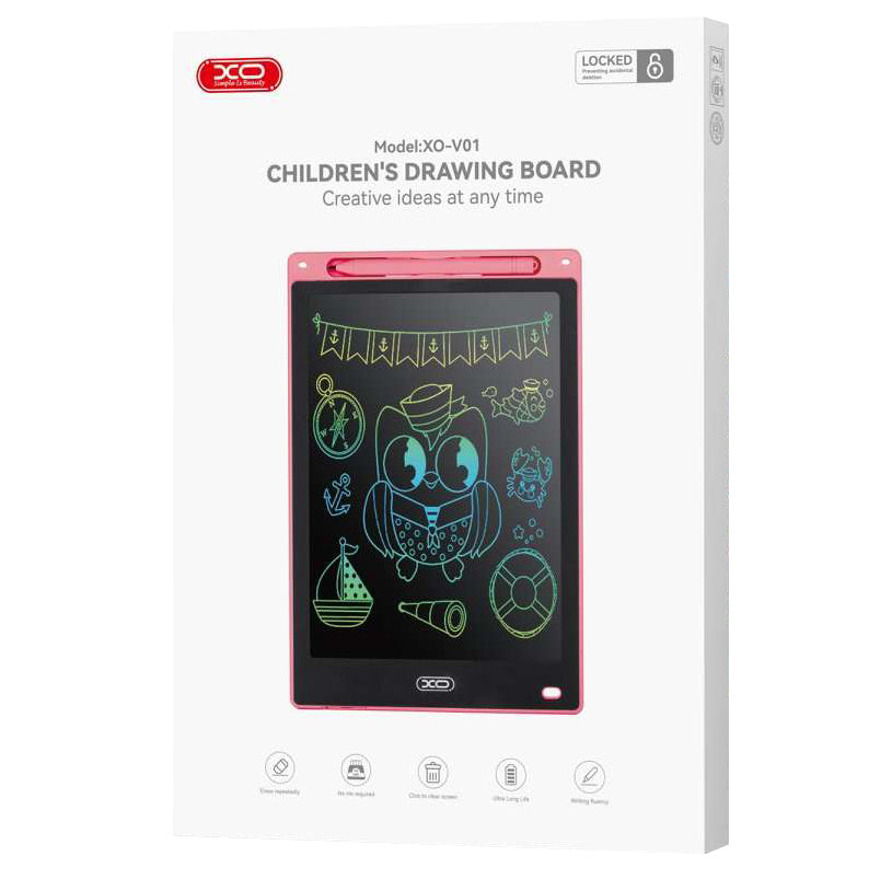 XO Design V01 Drawing/Writing Tablet, 10inch, Pink