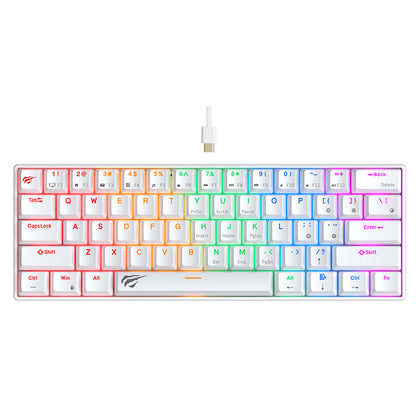 HAVIT KB903L Gaming Keyboard, RGB, 1.8m, White