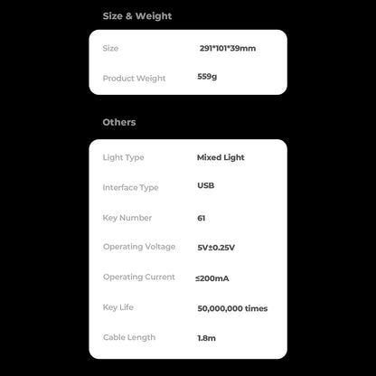 HAVIT KB903L Gaming Keyboard, RGB, 1.8m, White