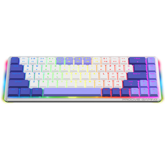 Proove AFK Wireless Gaming Keyboard, RGB, BT / Wi-Fi / Wired, 1.5m, White WKAFKEN22002