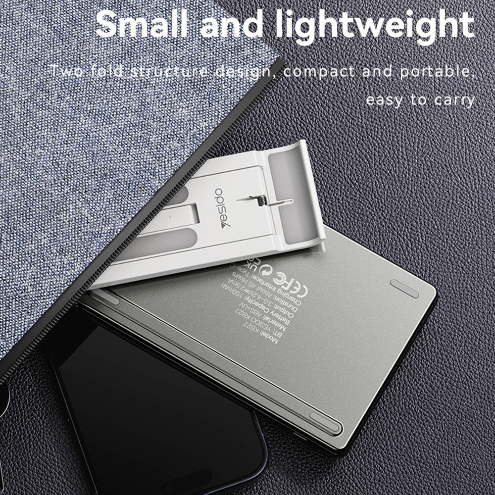 Yesido KB27 Foldable Bluetooth Keyboard, Black