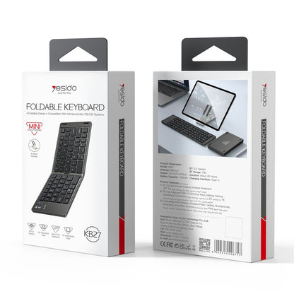 Yesido KB27 Foldable Bluetooth Keyboard, Black