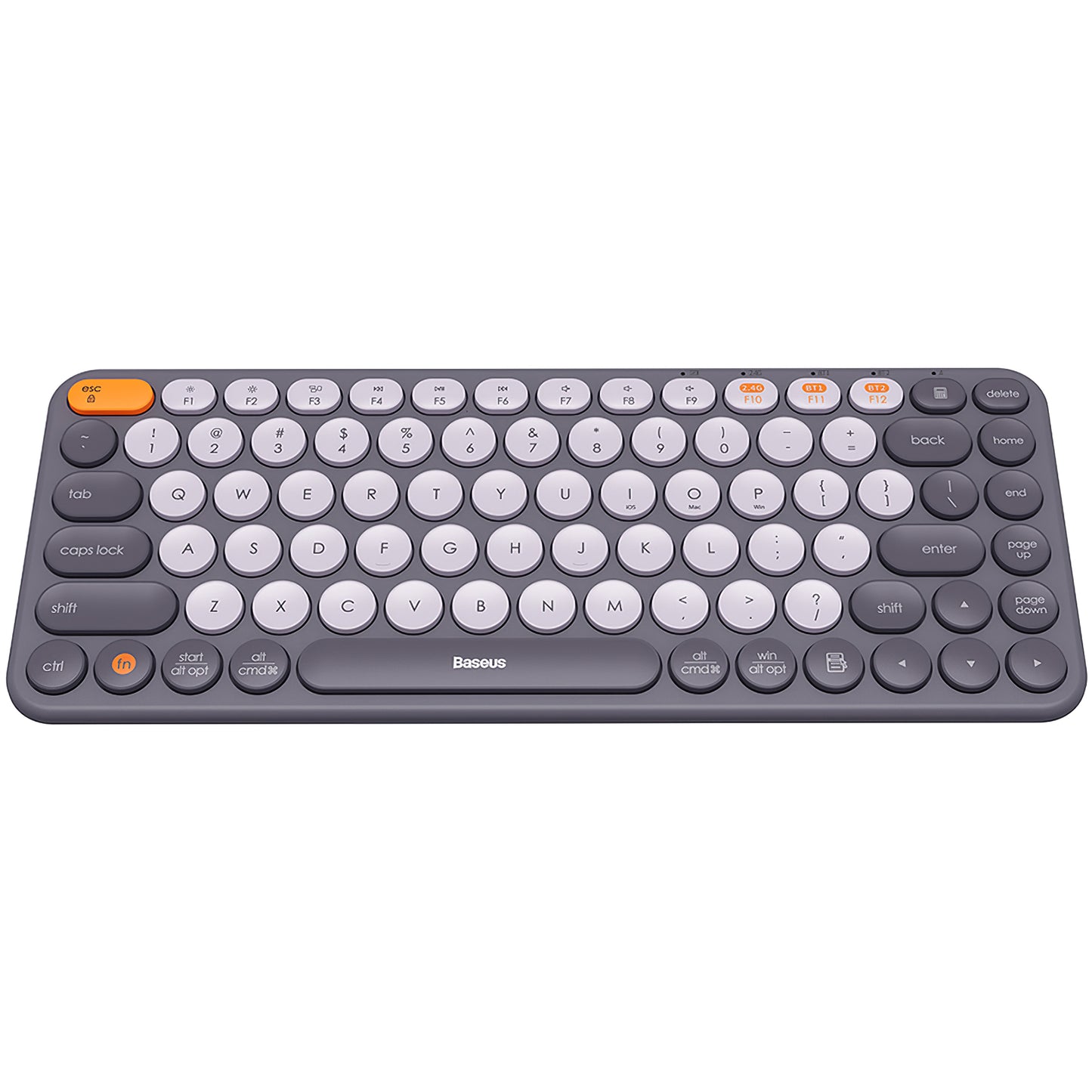 Baseus K01A Tri-Mode Wireless Keyboard, BT / Wi-Fi, Gray B00955503833-00