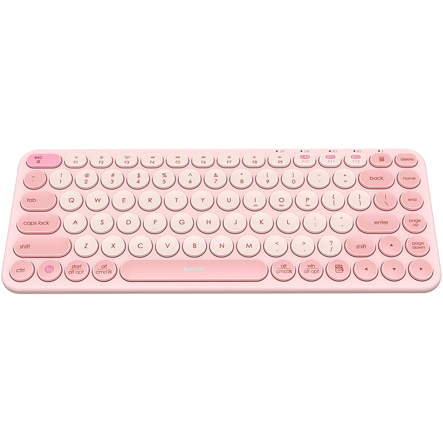 Baseus K01A Tri-Mode Wireless Keyboard, BT / Wi-Fi, Pink B00955503413-00