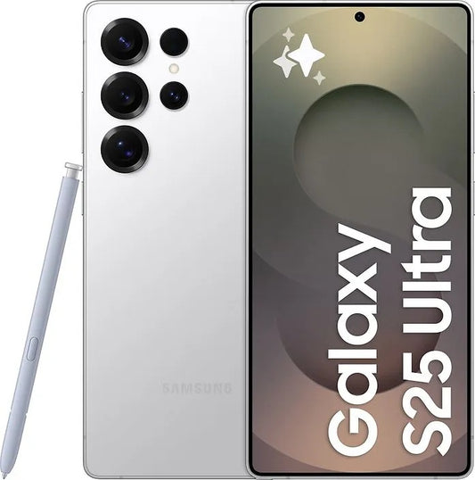 Samsung Galaxy S25 Ultra Mobile Phone, 256GB, 12GB, Titanium Whitesilver SM-S938BZSDEUB