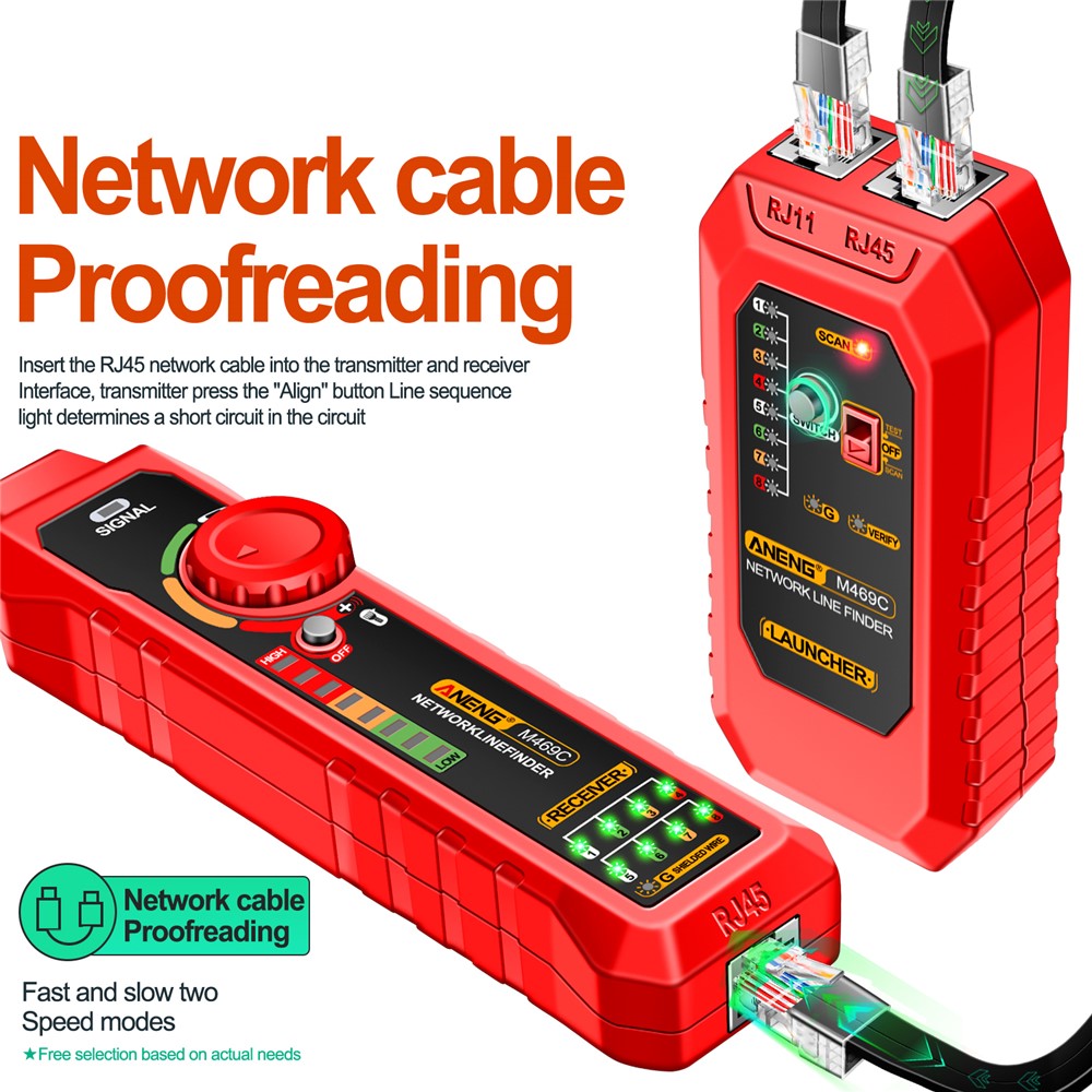 UTP Network Cable Tester ANENG M469C