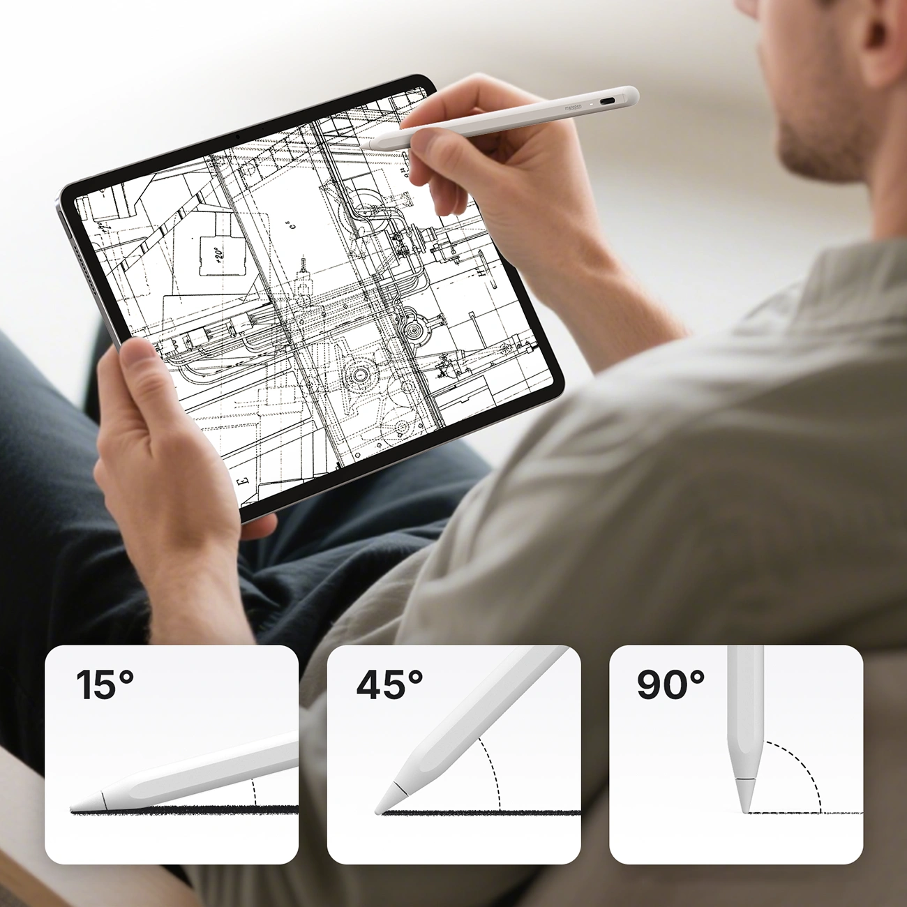 Touch Pen Metapen A8 for Apple iPad, Active Version, White ME-APP152