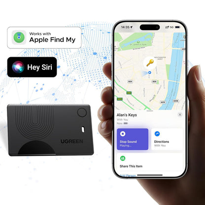 UGREEN SmartTag Smart Finder Slim 2 CM920 (75120A) for iOS Series, Set of 2 pieces, Black