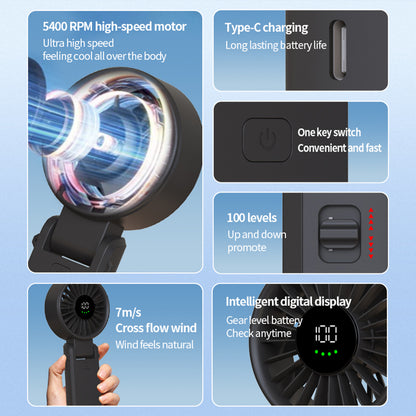 Techsuit A10 Portable Fan, Black
